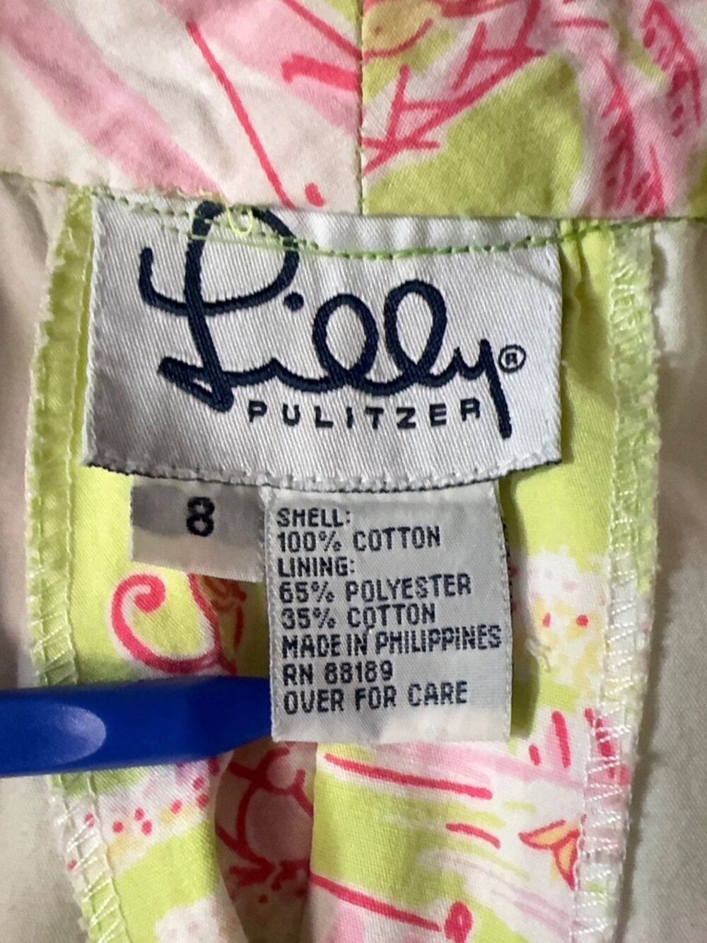 Vintage Lilly Pulitzer Cabana Banana Capri Pants Women's Size 8 Pink Green - Picture 3 of 11
